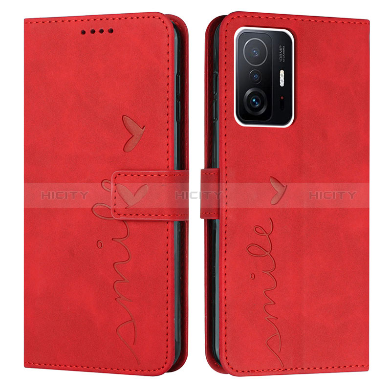 Coque Portefeuille Livre Cuir Etui Clapet Y03X pour Xiaomi Mi 11T Pro 5G Rouge Plus