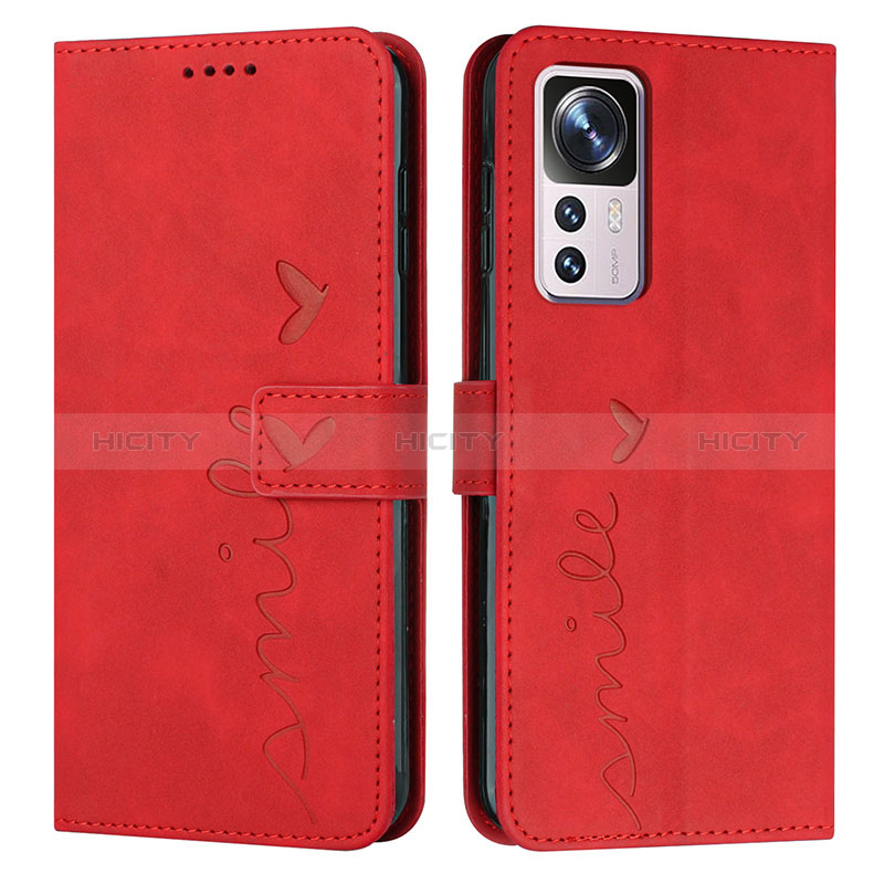 Coque Portefeuille Livre Cuir Etui Clapet Y03X pour Xiaomi Mi 12T Pro 5G Rouge Plus