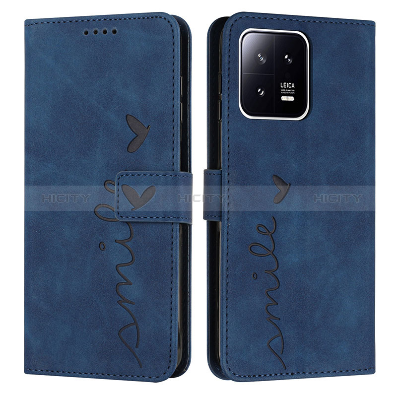 Coque Portefeuille Livre Cuir Etui Clapet Y03X pour Xiaomi Mi 13 5G Bleu Plus