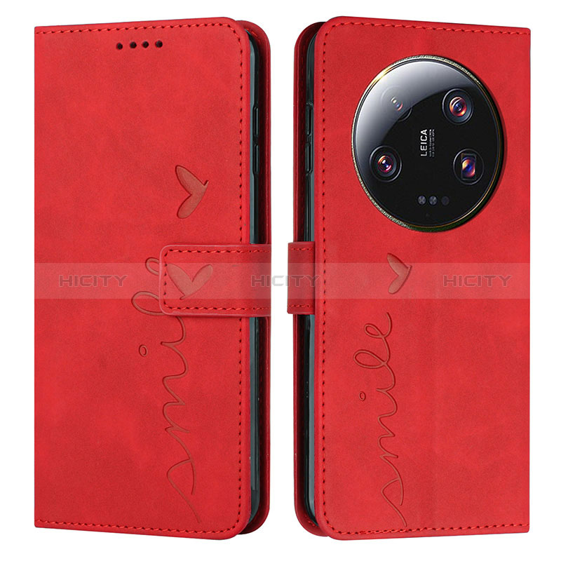 Coque Portefeuille Livre Cuir Etui Clapet Y03X pour Xiaomi Mi 13 Ultra 5G Rouge Plus