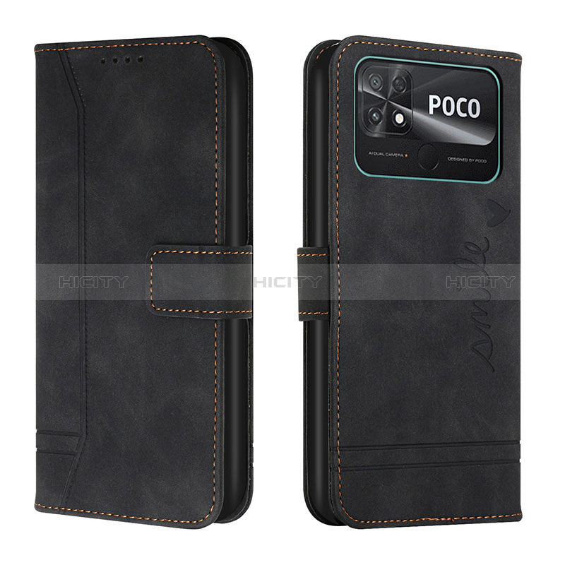 Coque Portefeuille Livre Cuir Etui Clapet Y03X pour Xiaomi Poco C40 Noir Plus