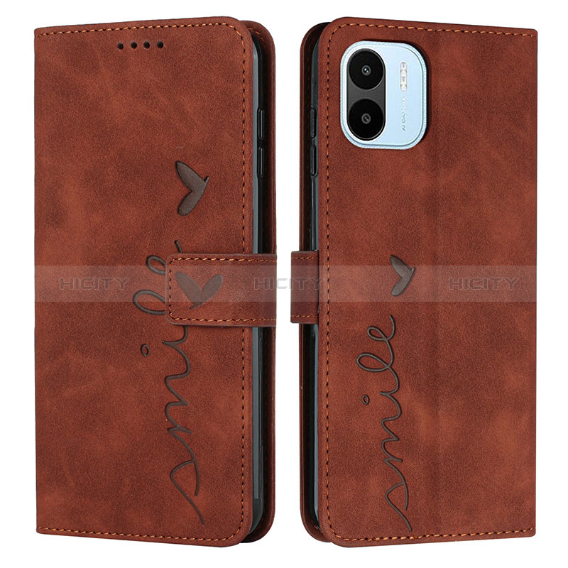 Coque Portefeuille Livre Cuir Etui Clapet Y03X pour Xiaomi Poco C51 Marron Plus