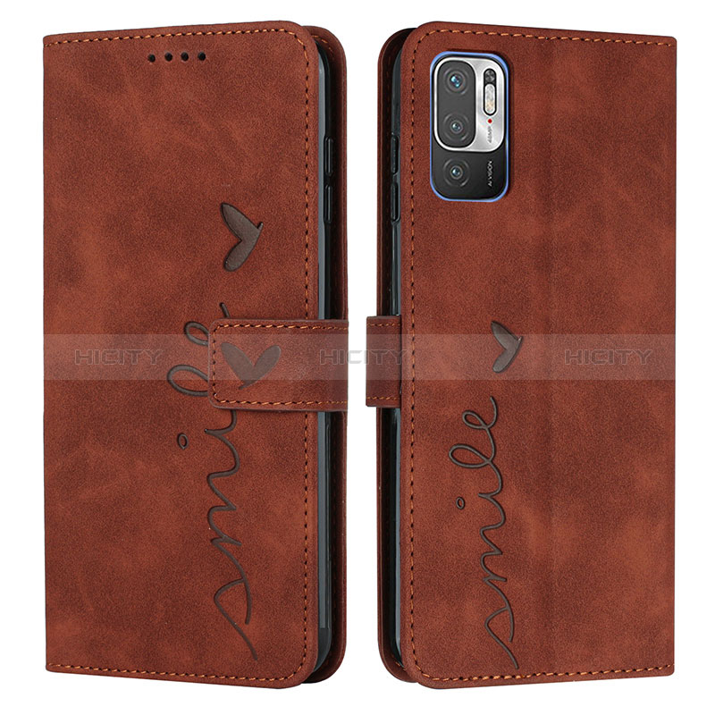 Coque Portefeuille Livre Cuir Etui Clapet Y03X pour Xiaomi POCO M3 Pro 5G Marron Plus