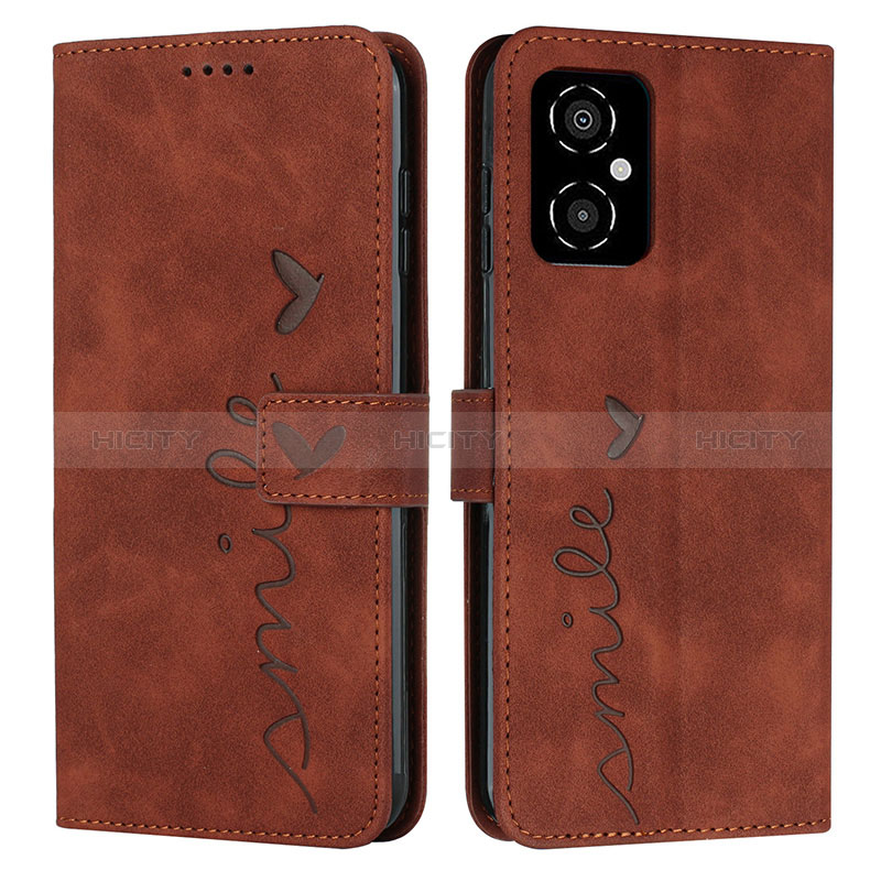 Coque Portefeuille Livre Cuir Etui Clapet Y03X pour Xiaomi Poco M4 5G Marron Plus