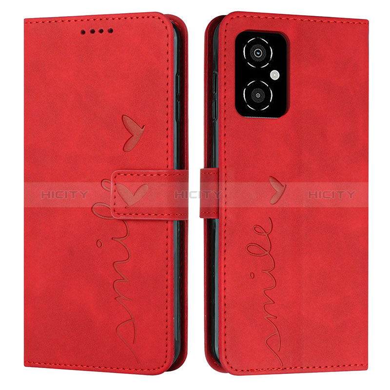 Coque Portefeuille Livre Cuir Etui Clapet Y03X pour Xiaomi Poco M4 5G Rouge Plus