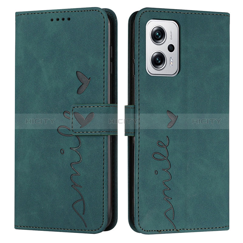 Coque Portefeuille Livre Cuir Etui Clapet Y03X pour Xiaomi Poco X4 GT 5G Vert Plus