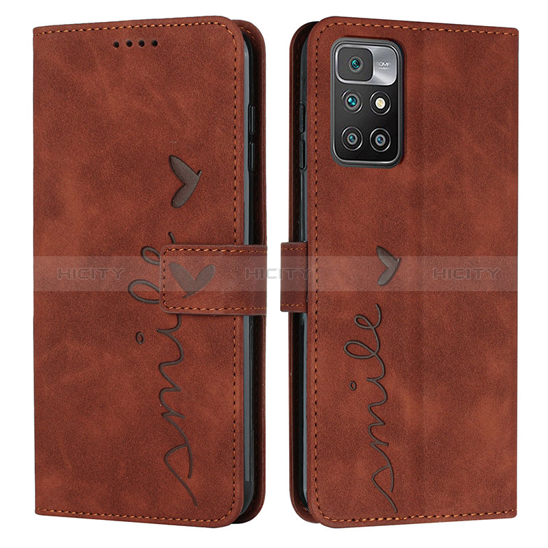 Coque Portefeuille Livre Cuir Etui Clapet Y03X pour Xiaomi Redmi 10 (2022) Marron Plus