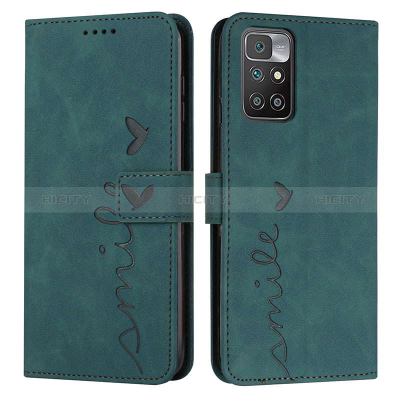 Coque Portefeuille Livre Cuir Etui Clapet Y03X pour Xiaomi Redmi 10 (2022) Vert Plus