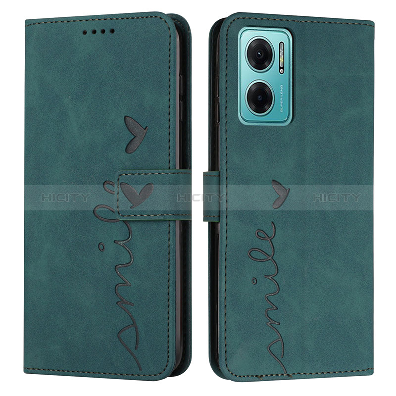 Coque Portefeuille Livre Cuir Etui Clapet Y03X pour Xiaomi Redmi 10 5G Vert Plus