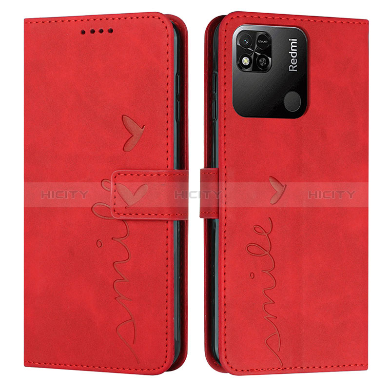 Coque Portefeuille Livre Cuir Etui Clapet Y03X pour Xiaomi Redmi 10C 4G Rouge Plus