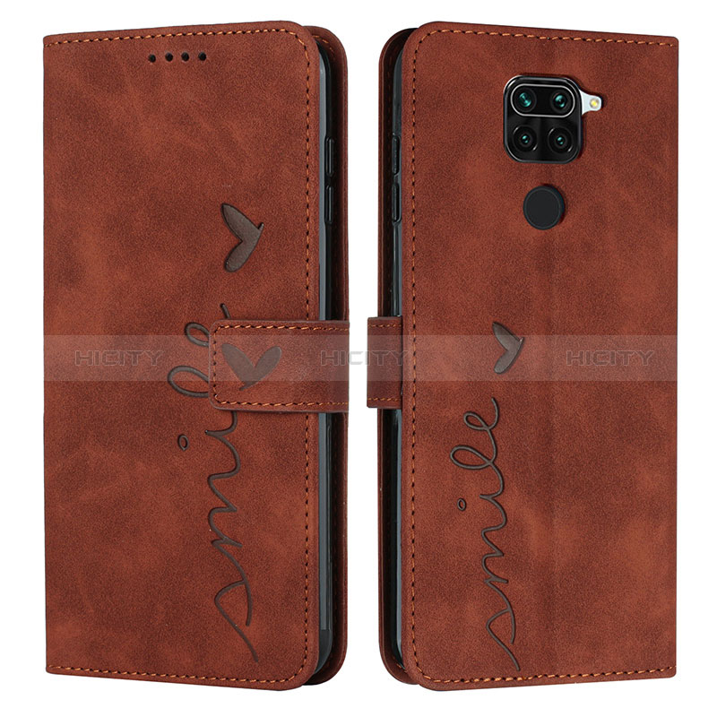 Coque Portefeuille Livre Cuir Etui Clapet Y03X pour Xiaomi Redmi 10X 4G Marron Plus