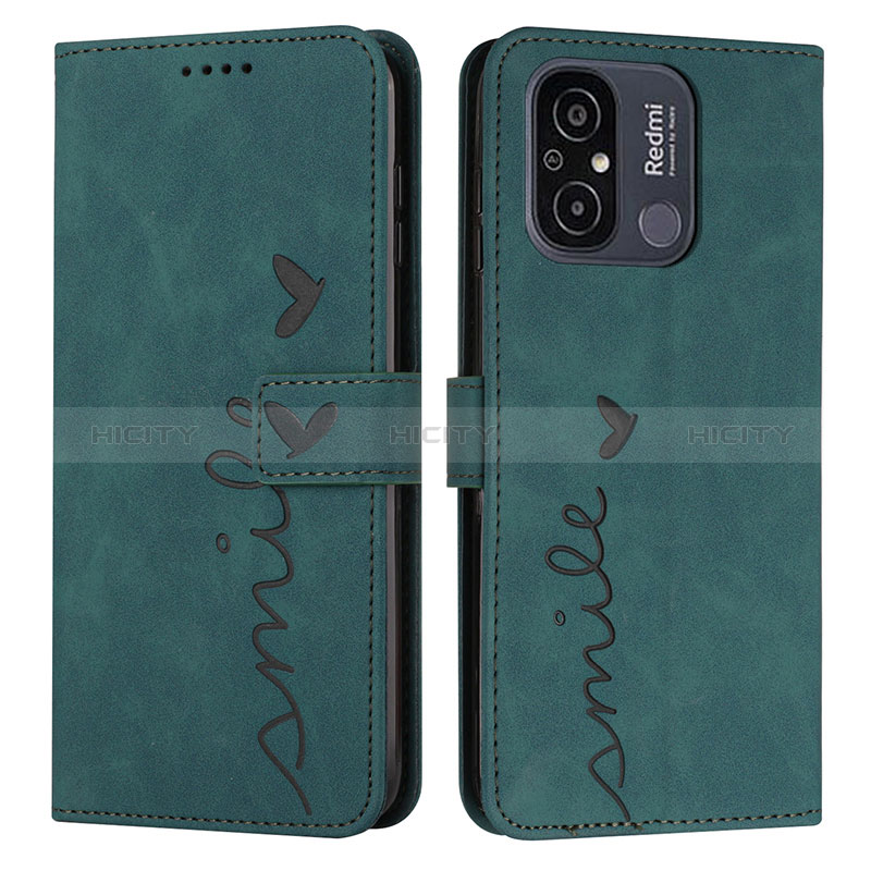 Coque Portefeuille Livre Cuir Etui Clapet Y03X pour Xiaomi Redmi 11A 4G Vert Plus