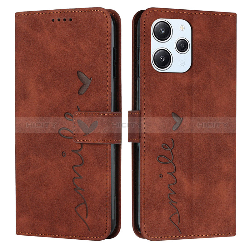 Coque Portefeuille Livre Cuir Etui Clapet Y03X pour Xiaomi Redmi 12 4G Marron Plus