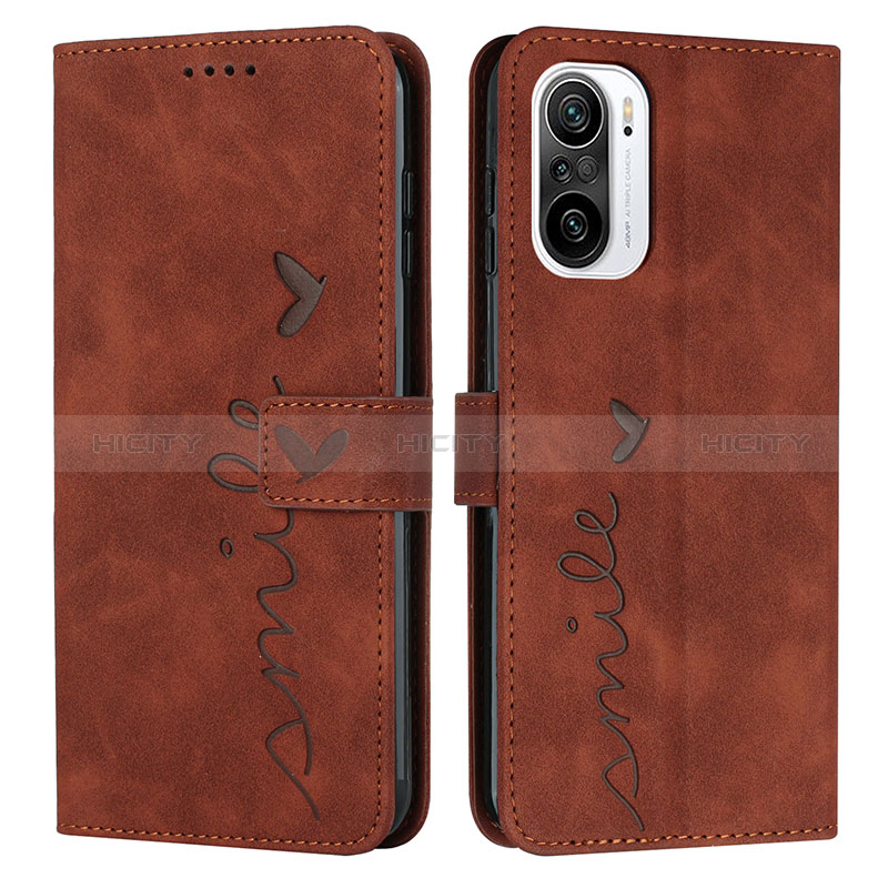 Coque Portefeuille Livre Cuir Etui Clapet Y03X pour Xiaomi Redmi K40 Pro+ Plus 5G Marron Plus