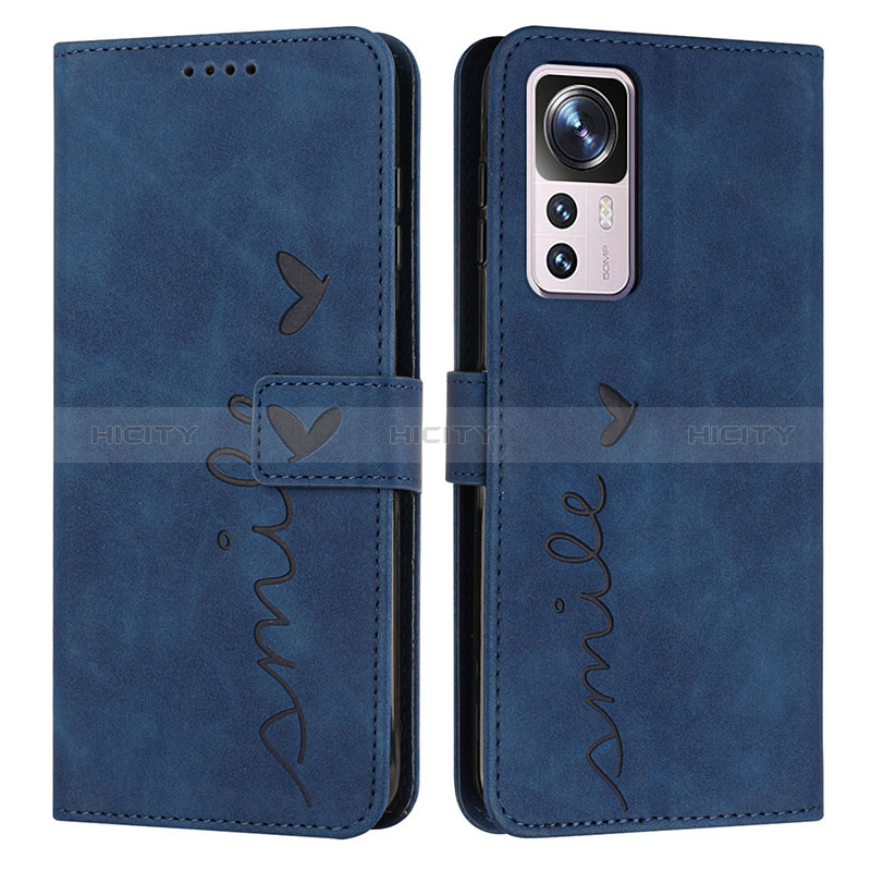 Coque Portefeuille Livre Cuir Etui Clapet Y03X pour Xiaomi Redmi K50 Ultra 5G Bleu Plus