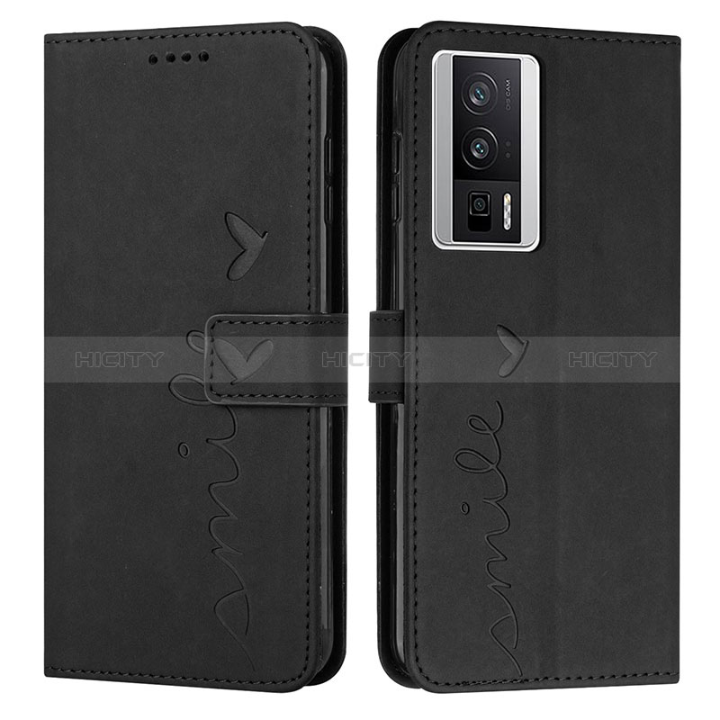 Coque Portefeuille Livre Cuir Etui Clapet Y03X pour Xiaomi Redmi K60 5G Noir Plus