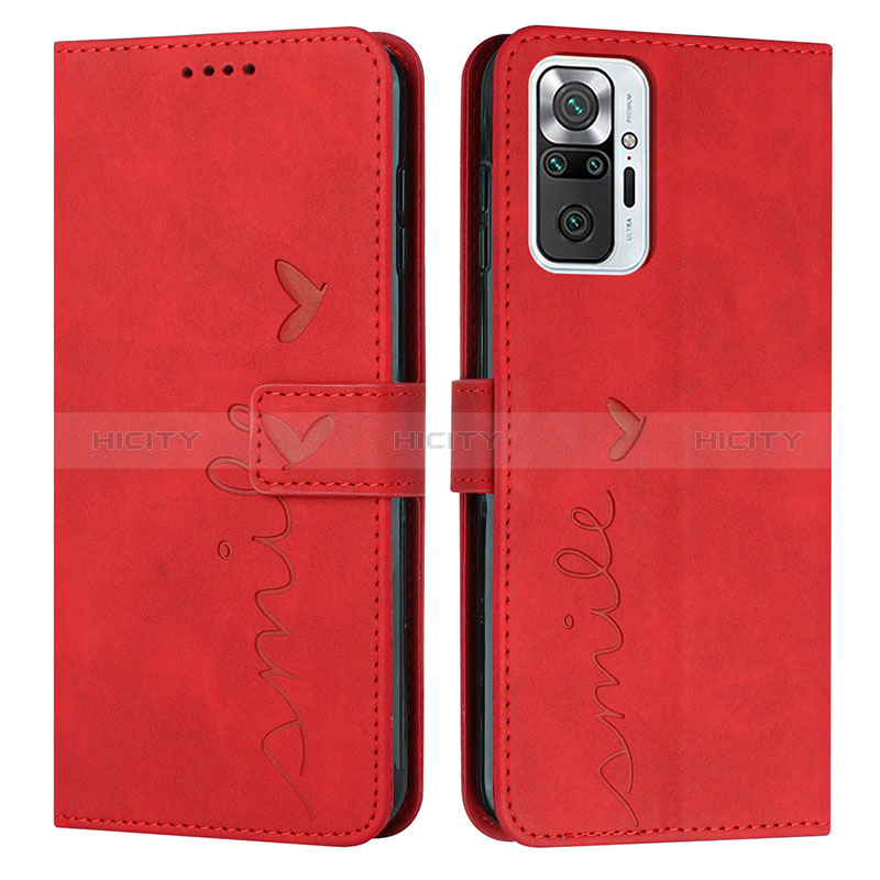 Coque Portefeuille Livre Cuir Etui Clapet Y03X pour Xiaomi Redmi Note 10 Pro 4G Rouge Plus