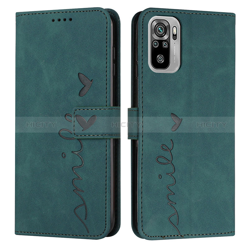 Coque Portefeuille Livre Cuir Etui Clapet Y03X pour Xiaomi Redmi Note 10S 4G Vert Plus