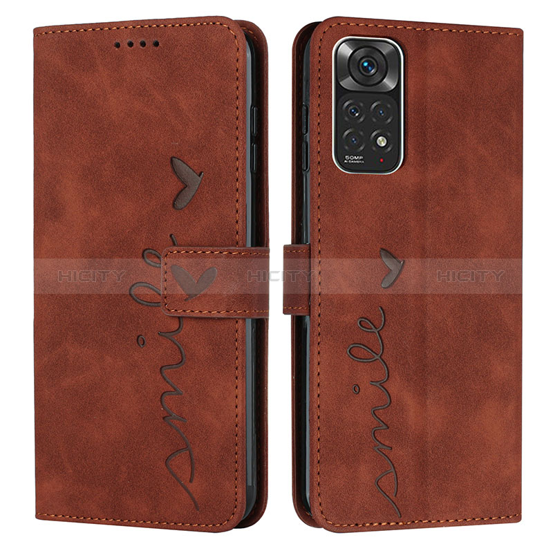 Coque Portefeuille Livre Cuir Etui Clapet Y03X pour Xiaomi Redmi Note 11S 4G Marron Plus