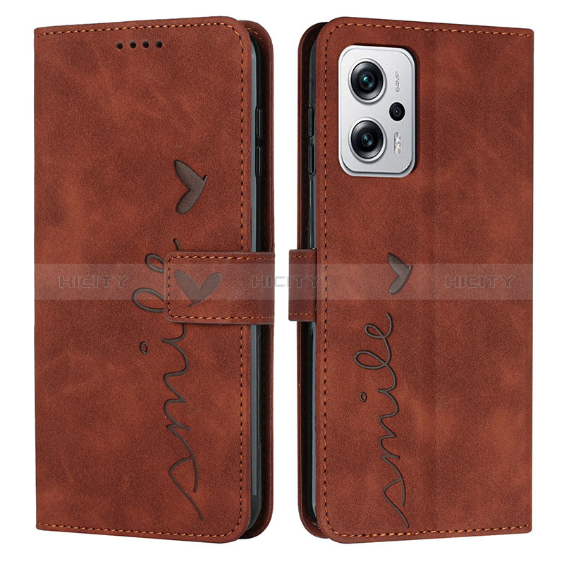 Coque Portefeuille Livre Cuir Etui Clapet Y03X pour Xiaomi Redmi Note 11T Pro+ Plus 5G Marron Plus