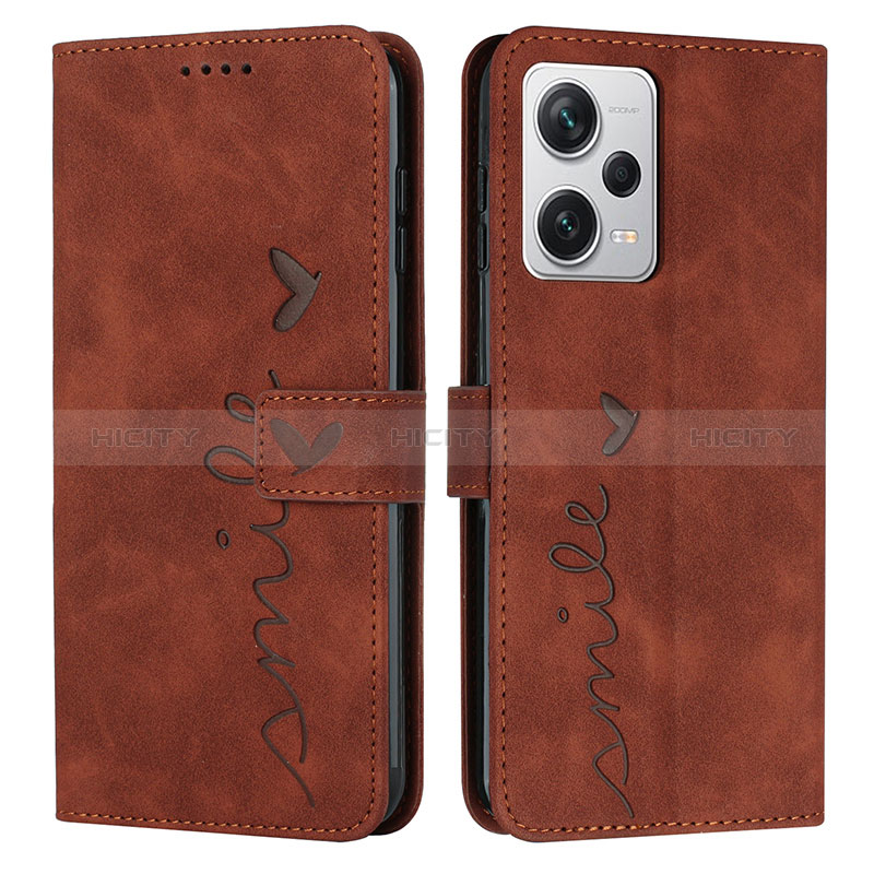 Coque Portefeuille Livre Cuir Etui Clapet Y03X pour Xiaomi Redmi Note 12 Pro 5G Marron Plus