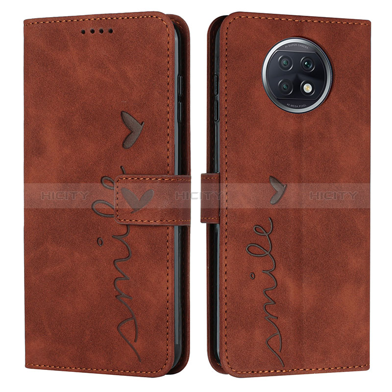 Coque Portefeuille Livre Cuir Etui Clapet Y03X pour Xiaomi Redmi Note 9 5G Marron Plus