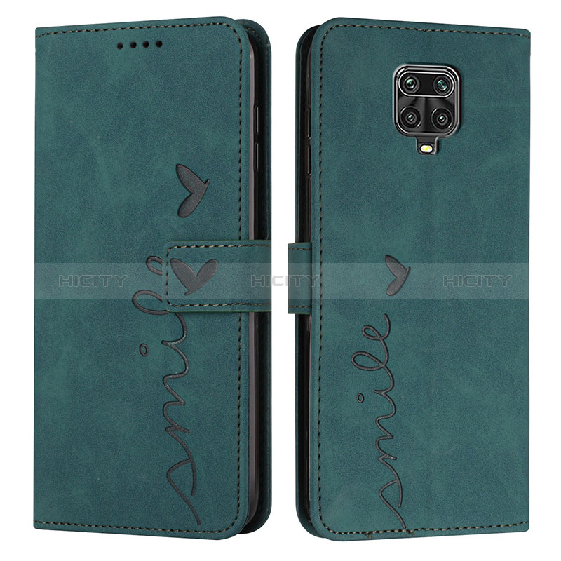 Coque Portefeuille Livre Cuir Etui Clapet Y03X pour Xiaomi Redmi Note 9S Vert Plus