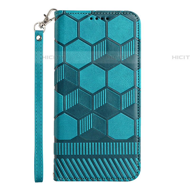 Coque Portefeuille Livre Cuir Etui Clapet Y04B pour Samsung Galaxy A53 5G Cyan Plus