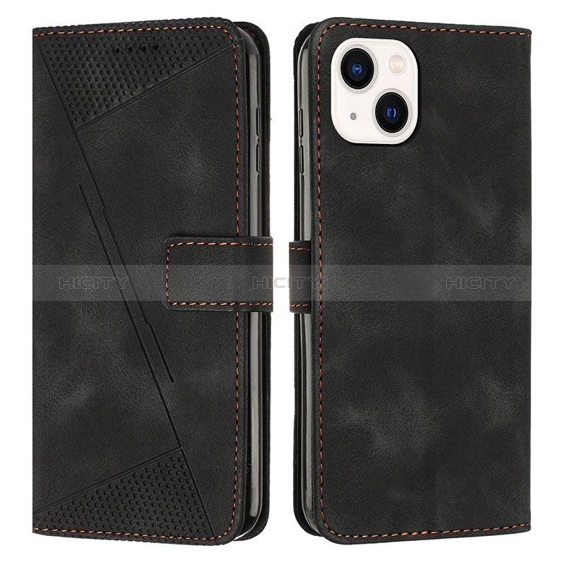 Coque Portefeuille Livre Cuir Etui Clapet Y04X pour Apple iPhone 13 Noir Plus