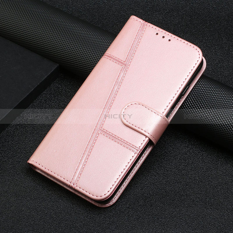 Coque Portefeuille Livre Cuir Etui Clapet Y04X pour Google Pixel 6 5G Or Rose Plus