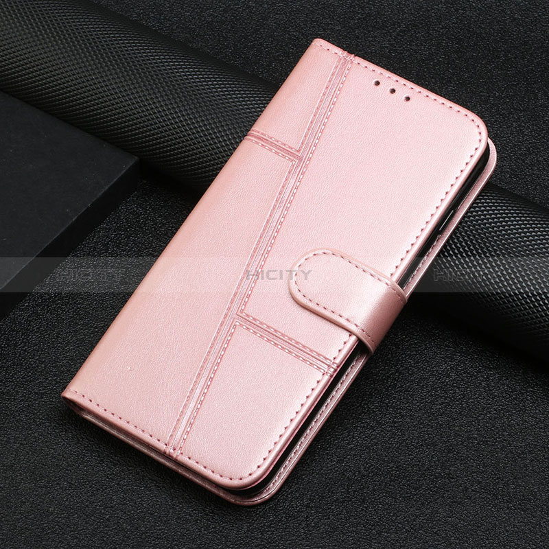 Coque Portefeuille Livre Cuir Etui Clapet Y04X pour Motorola Moto Edge 30 Lite 5G Or Rose Plus