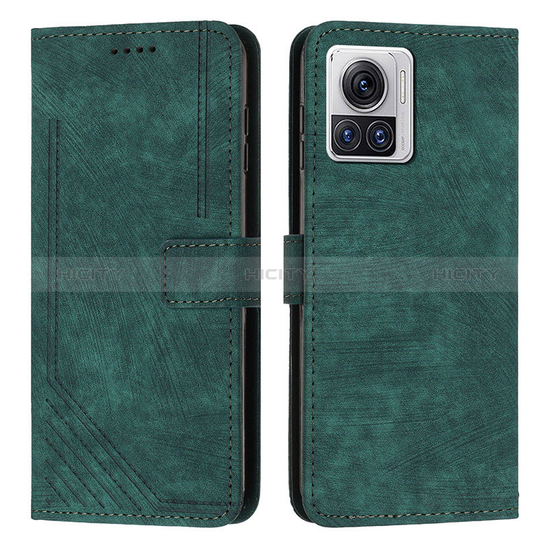 Coque Portefeuille Livre Cuir Etui Clapet Y04X pour Motorola Moto Edge X30 Pro 5G Brun Clair Plus