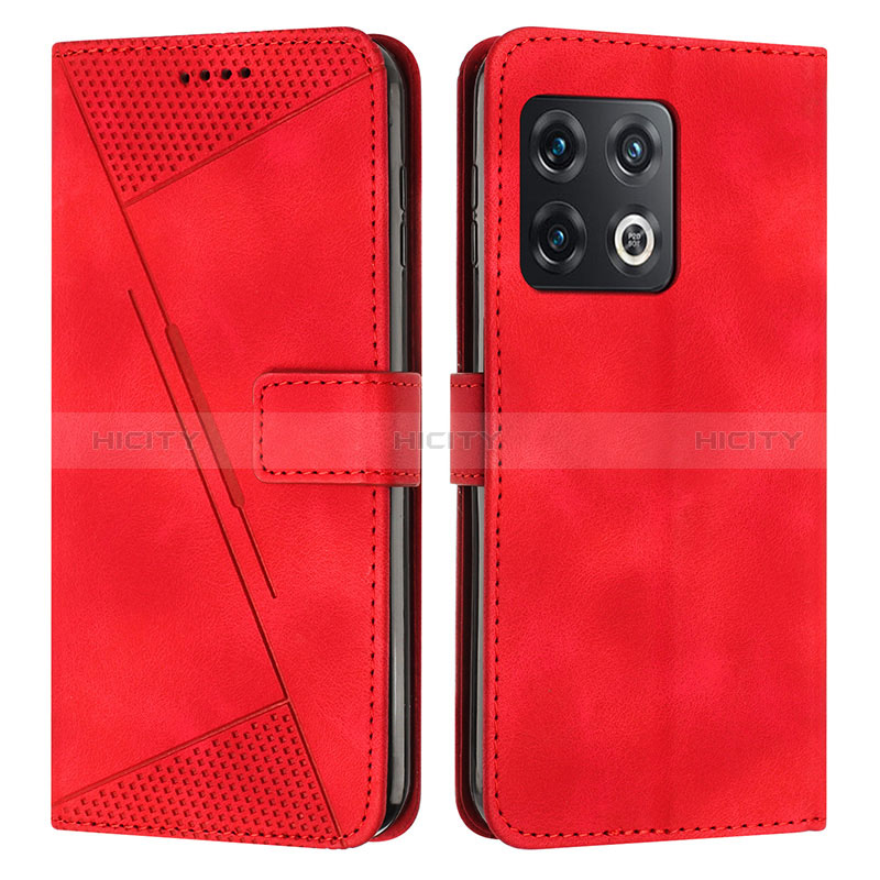 Coque Portefeuille Livre Cuir Etui Clapet Y04X pour OnePlus 10 Pro 5G Rouge Plus