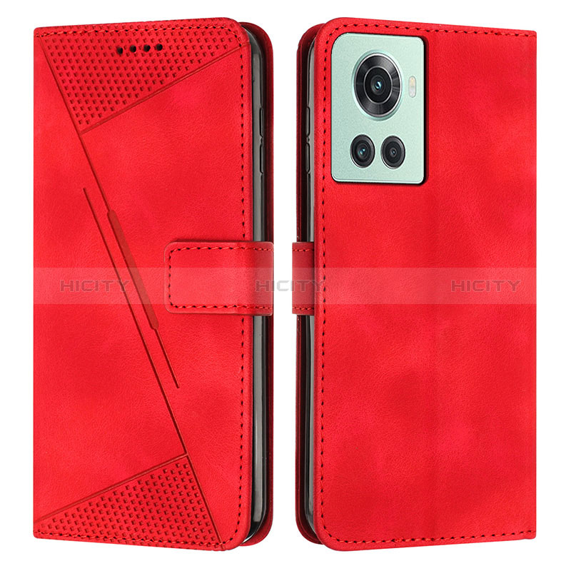 Coque Portefeuille Livre Cuir Etui Clapet Y04X pour OnePlus 10R 5G Rouge Plus