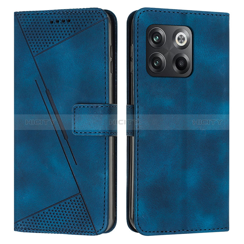 Coque Portefeuille Livre Cuir Etui Clapet Y04X pour OnePlus 10T 5G Bleu Plus