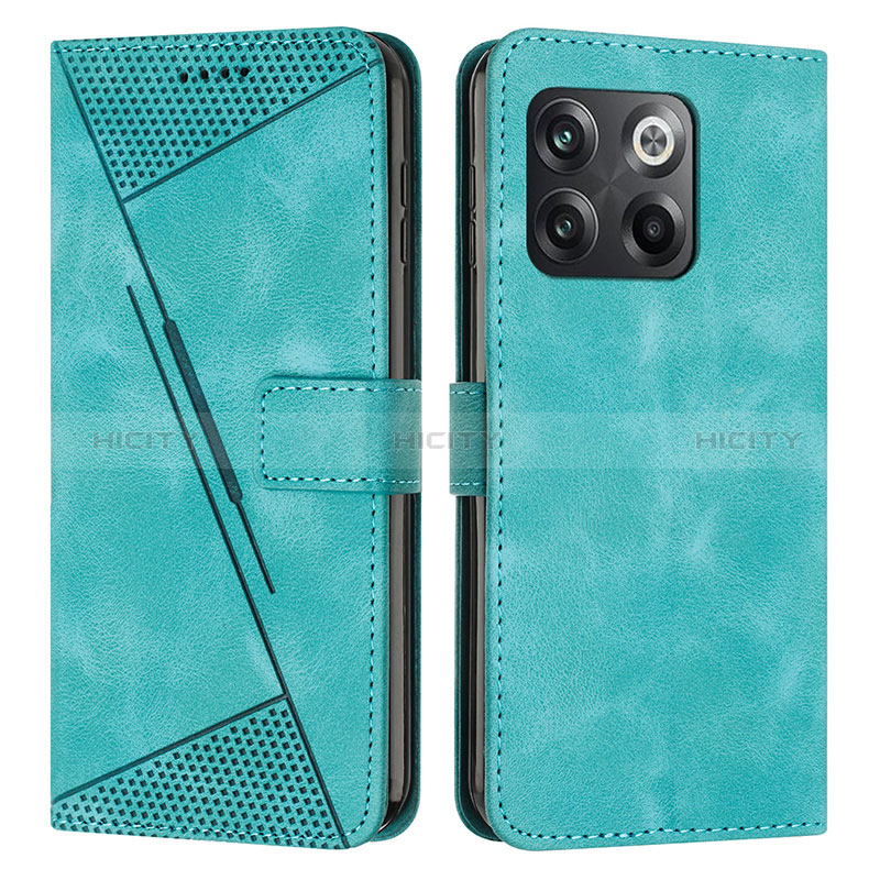 Coque Portefeuille Livre Cuir Etui Clapet Y04X pour OnePlus 10T 5G Vert Plus