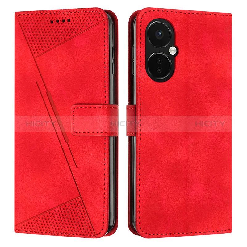 Coque Portefeuille Livre Cuir Etui Clapet Y04X pour OnePlus Nord CE 3 Lite 5G Rouge Plus