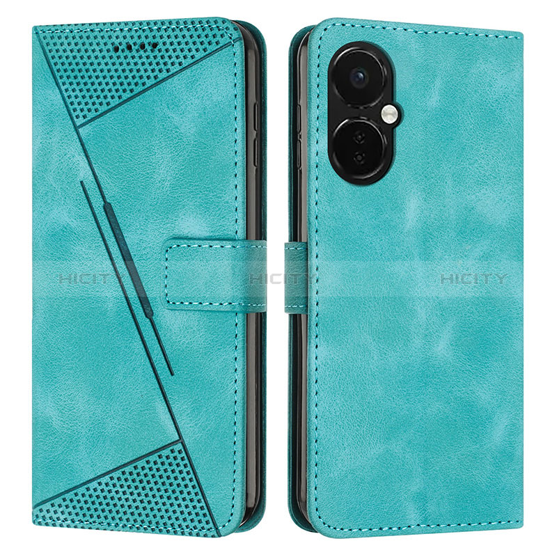 Coque Portefeuille Livre Cuir Etui Clapet Y04X pour OnePlus Nord N30 5G Vert Plus