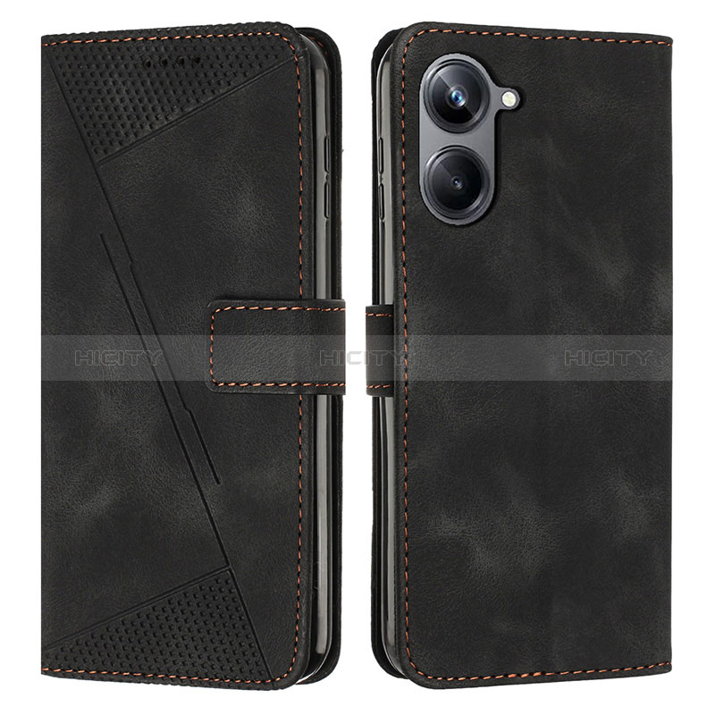 Coque Portefeuille Livre Cuir Etui Clapet Y04X pour Realme 10 Pro 5G Noir Plus