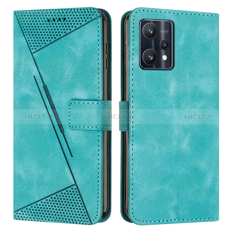 Coque Portefeuille Livre Cuir Etui Clapet Y04X pour Realme 9 Pro 5G Vert Plus