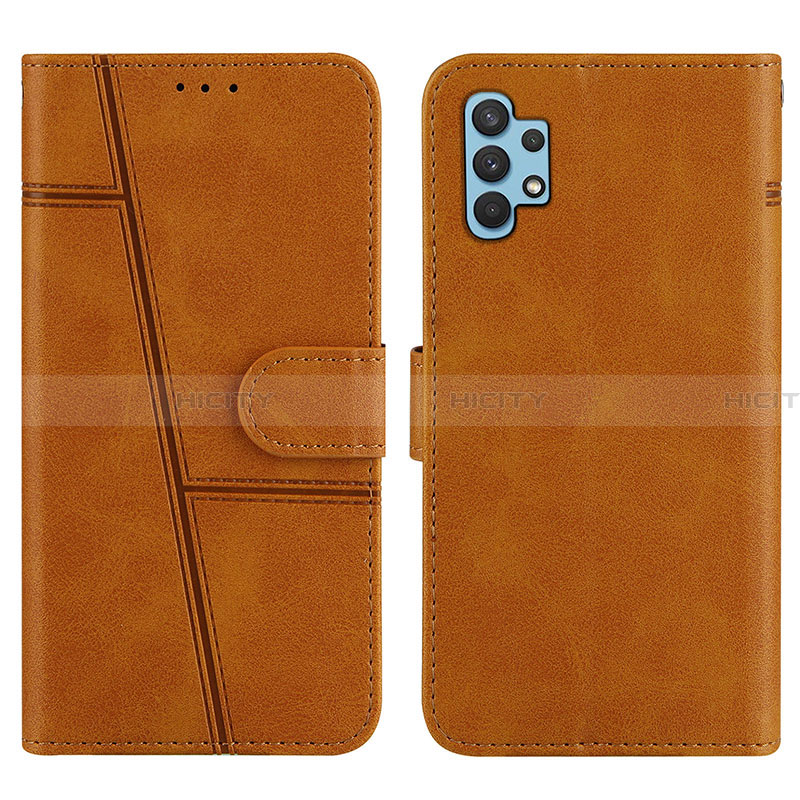 Coque Portefeuille Livre Cuir Etui Clapet Y04X pour Samsung Galaxy A32 5G Brun Clair Plus