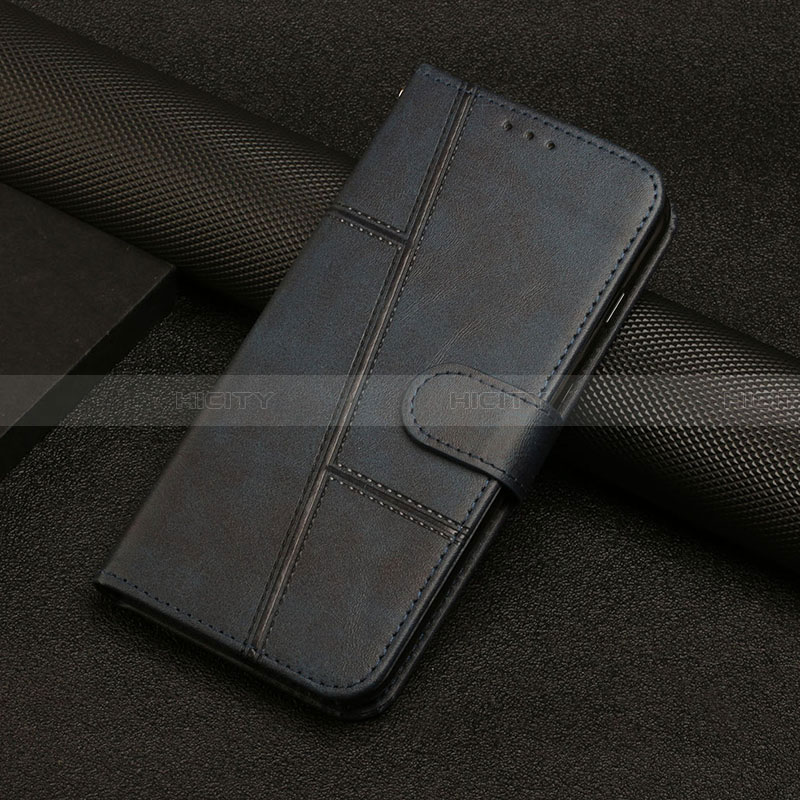 Coque Portefeuille Livre Cuir Etui Clapet Y04X pour Samsung Galaxy F02S SM-E025F Bleu Plus