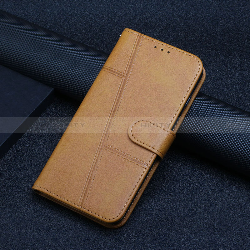 Coque Portefeuille Livre Cuir Etui Clapet Y04X pour Samsung Galaxy F02S SM-E025F Brun Clair Plus