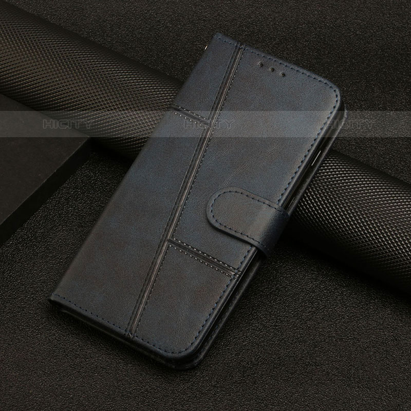 Coque Portefeuille Livre Cuir Etui Clapet Y04X pour Samsung Galaxy M02s Bleu Plus