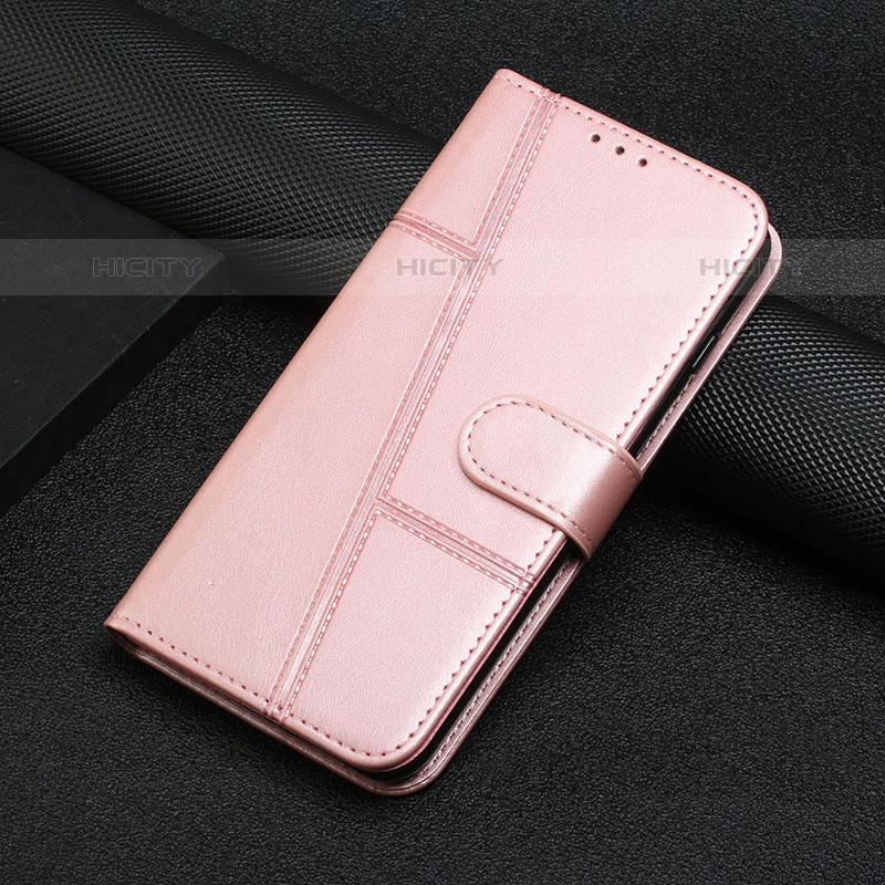 Coque Portefeuille Livre Cuir Etui Clapet Y04X pour Samsung Galaxy M02s Or Rose Plus