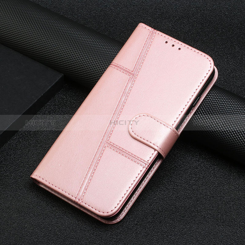 Coque Portefeuille Livre Cuir Etui Clapet Y04X pour Xiaomi Poco F5 5G Or Rose Plus