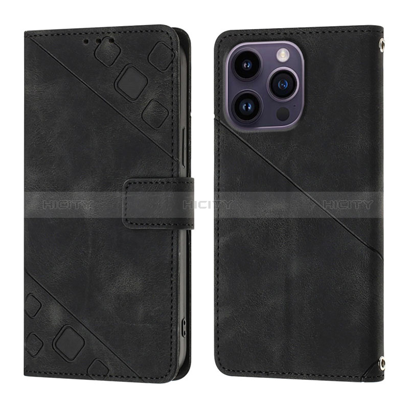 Coque Portefeuille Livre Cuir Etui Clapet Y05B pour Apple iPhone 13 Pro Max Noir Plus