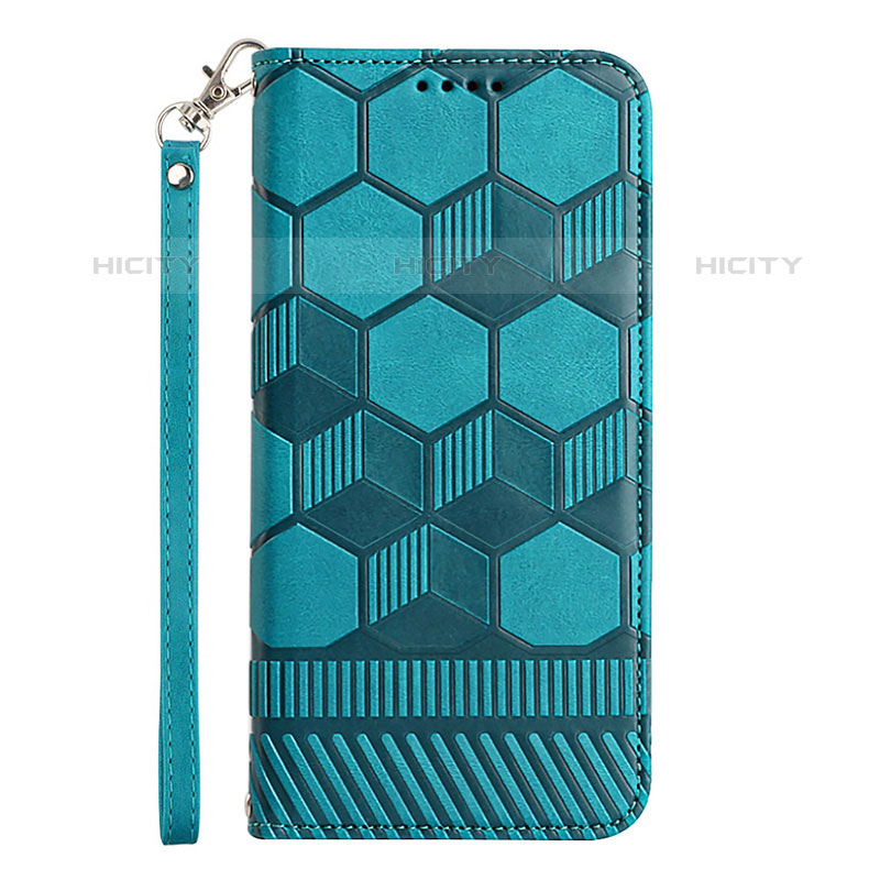 Coque Portefeuille Livre Cuir Etui Clapet Y05B pour Samsung Galaxy A03 Cyan Plus