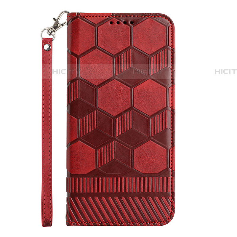 Coque Portefeuille Livre Cuir Etui Clapet Y05B pour Samsung Galaxy A73 5G Rouge Plus