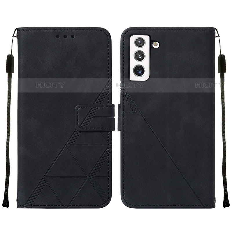 Coque Portefeuille Livre Cuir Etui Clapet Y07B pour Samsung Galaxy S21 Plus 5G Noir Plus